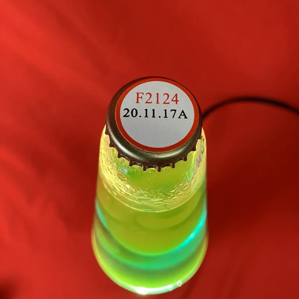 Lava Lite Lamp 2017 14.5" Bob Marley / Blue Liquid / Yellow Wax / 2124 /‎ Flaw - Picture 10 of 17